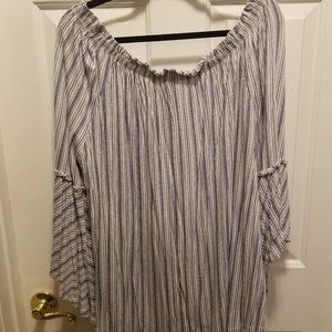 Cold Shoulder stripe top